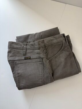 Vintage Blue Bell Wrangler Men's Gray Corduroy Trousers